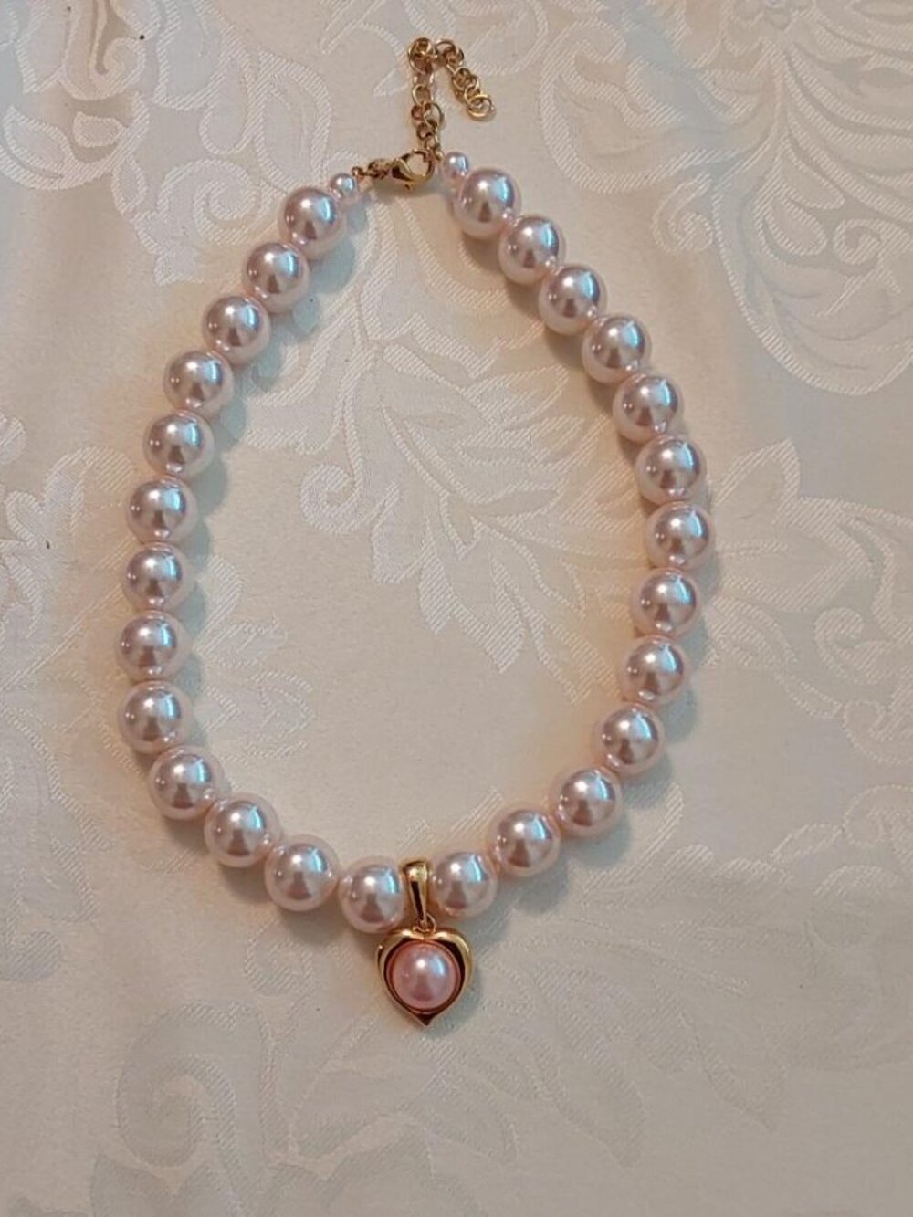 Signed Joan Rivers Light Pink Bubblegum Pearls with Removable Pendant